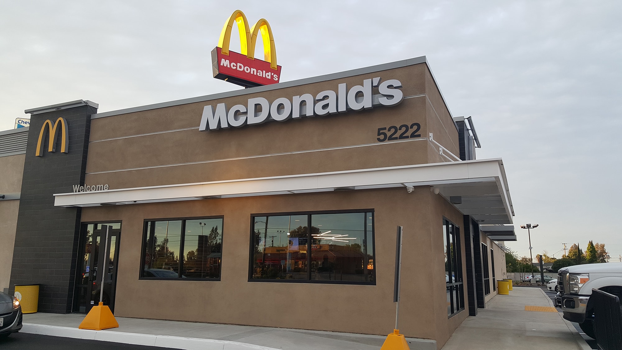 McDonald's restaurant exterior signage